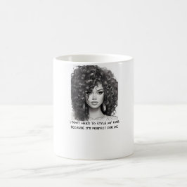 Caneca De Café Curly Brunette Beauty