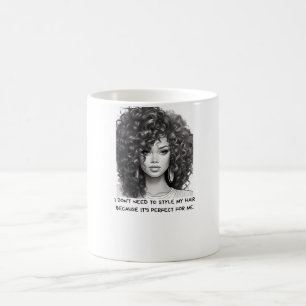 Caneca De Café Curly Brunette Beauty