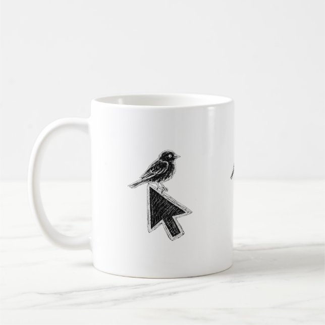 Caneca De Café Cursor de Pássaro (Esquerda)