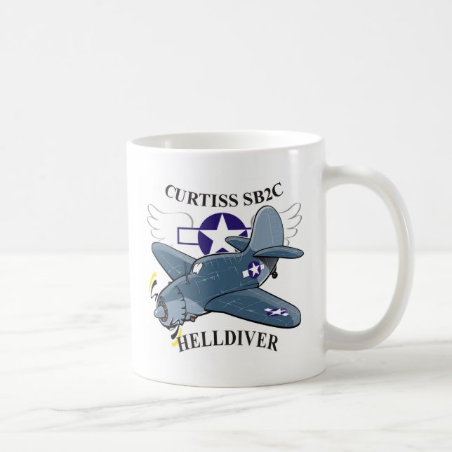 Caneca De Café curtim sb2c helldiver (Direita)