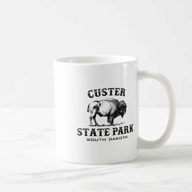 Caneca De Café Custer State Park South Dakota American Bison Souv (Direita)