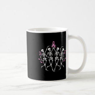Caneca De Café Custo da Fita Rosa Rosa Rosa-Dançada com Esqueleto