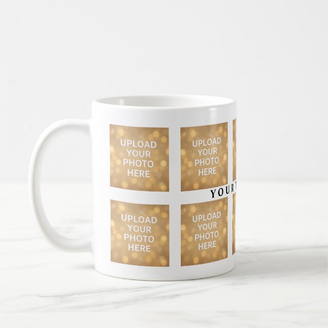 Caneca De Café Custom 10 Photo Text Mug (Esquerda)