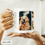 Caneca De Café Custom 3 Photo Collage Dog Remembrance Coffee Mug<br><div class="desc">Celebrate your memories with your best friend! This stylish mug features a sophisticated botanical design with customizable frames for three of your favorite dog photos. Easily change the photos and name, making it the perfect gift for pet lovers or a unique piece for your office. High-quality printing and vibrant, long-lasting...</div>