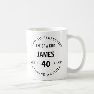 Caneca De Café Custom 40th Birthday Mug - Aged to Perfection - Pe