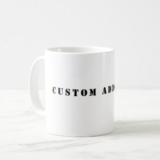 Caneca De Café Custom Add Text Coffee Mug
