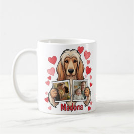 Caneca De Café Custom Afghan Hound Photo Heart Coffee Mug