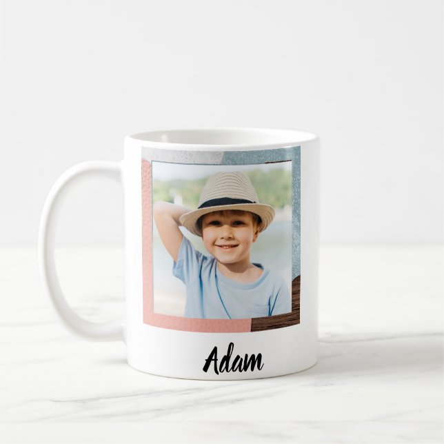 Caneca De Café Custom Baby Face Mug, Personalize Child Photo  (Esquerda)