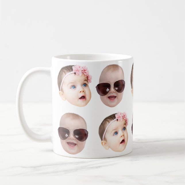 Caneca De Café Custom Baby Face  Photo Father's Day Christmas (Esquerda)