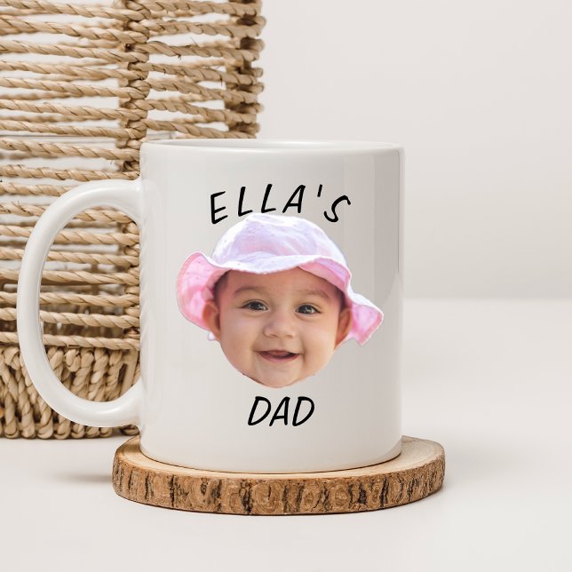 Caneca De Café Custom Baby Face Photo New Dad (Criador carregado)