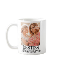 Custom BFF Photo Two-Tone Minimalist Modern mugs