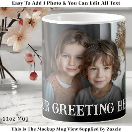 Caneca De Café Custom Bold Personalized Family One Photo