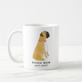 Caneca De Café Custom Boxer Mom Mug, Personalized Boxer Dog mug