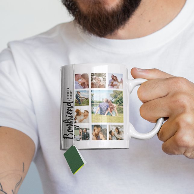 Caneca De Café Custom Boyfriend Photo Collage (Criador carregado)