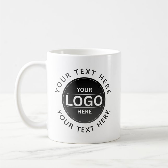 Caneca De Café Custom Business Brand Logo (Esquerda)