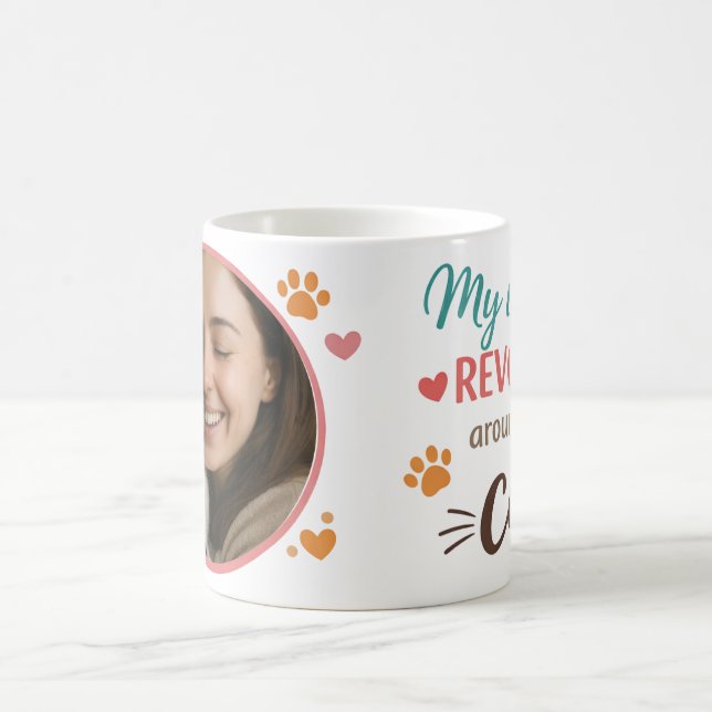 Caneca De Café Custom Cat Lover Photo Mug  (Centro)