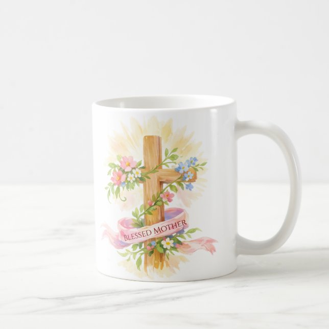 Caneca De Café Custom Christian Mother’s Day Cross Mug (Direita)