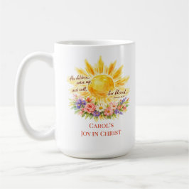 Caneca De Café Custom Christian Sun Floral Mother’s Day Mug
