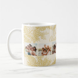Caneca De Café Custom Christmas Elegant Grandma's Photo Collage