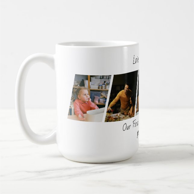 Caneca De Café Custom Christmas Photo Coffee Mug (Esquerda)