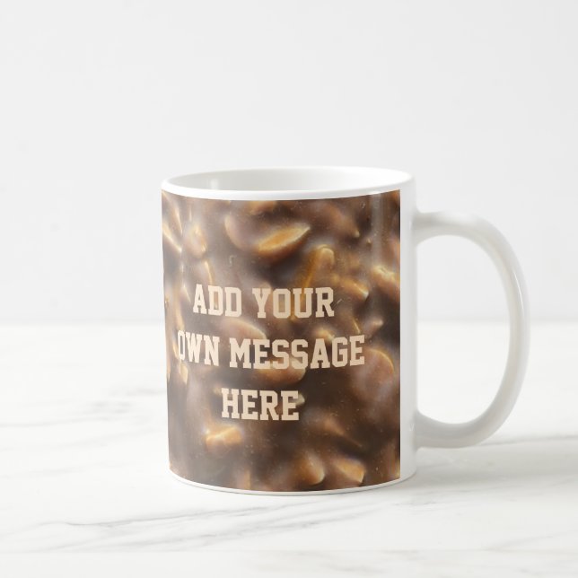 Caneca De Café Custom Chunky Chocolate Custom Text (Direita)