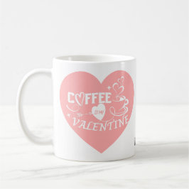 Caneca De Café Custom Coffee Lover Pink Heart Arrow Valentine