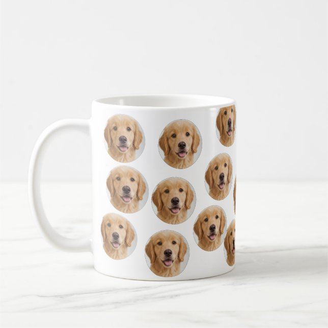 Caneca De Café Custom Dog Photo | Cute Personalized white (Esquerda)