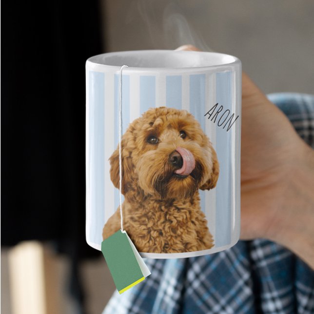 Caneca De Café Custom Dog Photo | Personalized Pet Name (Criador carregado)