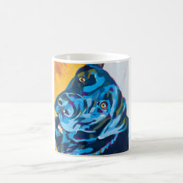 Caneca De Café Custom Dog Portrait Painting - Labrador Lover Gift