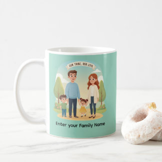 Caneca De Café Custom Family Portrait Our Tribe Our Love