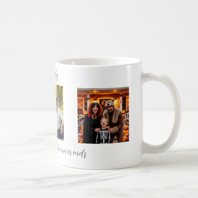 Caneca De Café Custom Family Portrait Personalized Message (Direita)