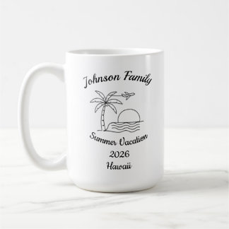 Caneca De Café Custom Family Reunion Beach Summer Vacation White