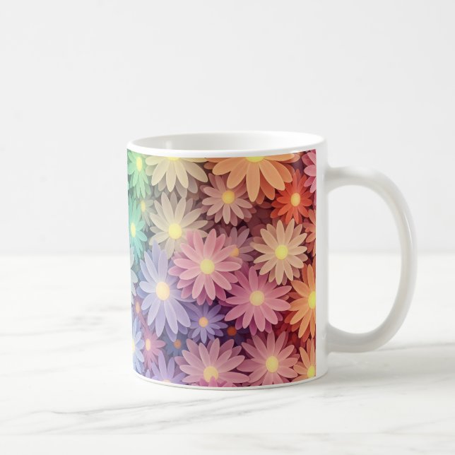 Caneca De Café Custom Floral Design Coffee Mug (Direita)