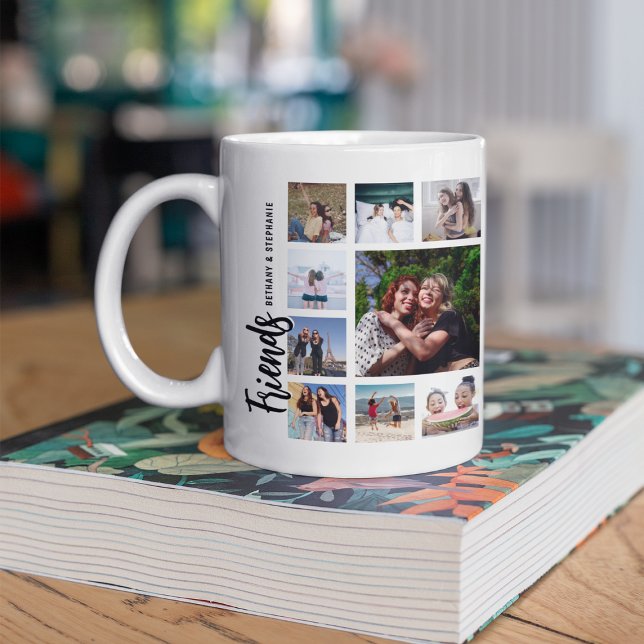 Caneca De Café Custom Friends Photo Collage (Criador carregado)