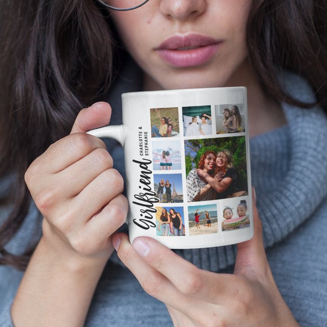 Caneca De Café Custom Girlfriend Photo Collage (Criador carregado)
