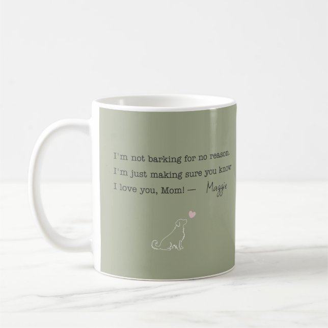 Caneca De Café Custom Golden Retriever Photo Mug I Love You Mom (Esquerda)