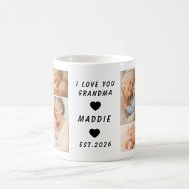 Caneca De Café Custom Grandma Photo Collage | Grandparents Day