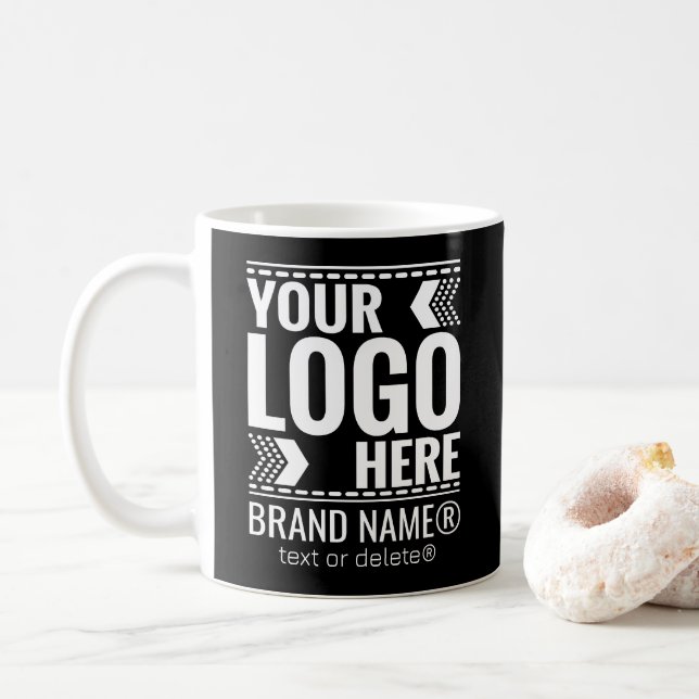 Caneca De Café Custom Logo, Business or Brand Logo Personalized  (Com Donut)