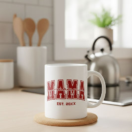 Caneca De Café Custom Mama Est. Year Personalized Mom Established