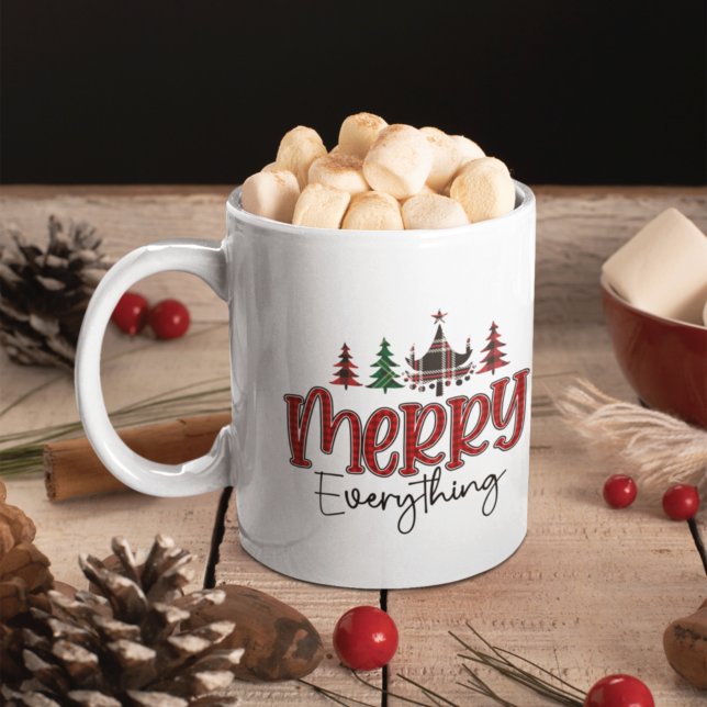Caneca De Café Custom Merry Everything Sublimation Christmas (Criador carregado)