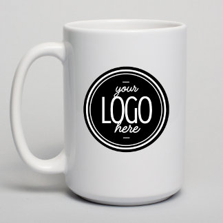 Caneca De Café Custom Modern Business Logo Branded Coffee 