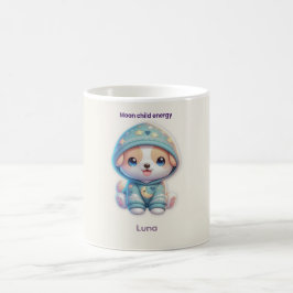 Caneca De Café Custom Moon Child Energy Dog Mug