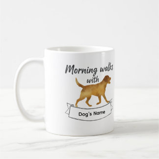 Caneca De Café Custom Morning Walks With Labrador Retriever Mug