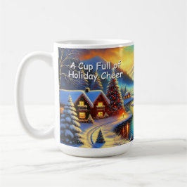 Caneca De Café Custom Name Christmas Cabin Mug 