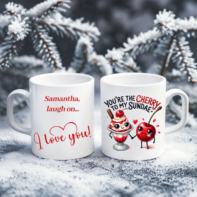 Caneca De Café Custom Name Cute Food Mug Funny Valentine Love Gif (Custom Name Cute Food Mug Funny Valentine Love Gift)