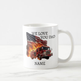 Caneca De Café Custom Name Dramatic Hero Firefighter Mug