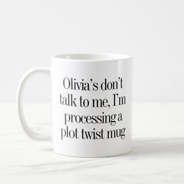 Caneca De Café Custom Name Funny Quote Book Lovers Moody (Esquerda)