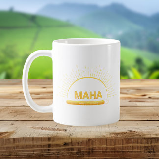 Caneca De Café Custom Name Good Morning Minimal Mug