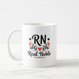 Caneca De Café Custom Name RN Real Noble Floral Gift