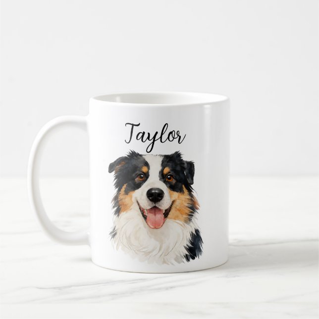 Caneca De Café Custom Pet from Photo & Name – Personalized Dog (Esquerda)